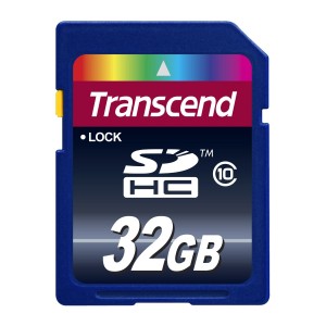 Carte Mémoire 32Go sdhc C10 transcend