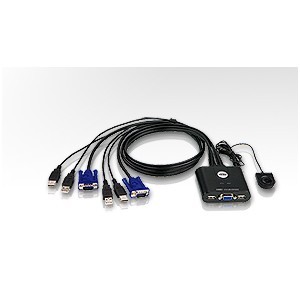 Switch KVM USB 2 pc avec bouton ATEN