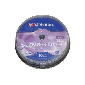 10 DVD+R Double Couche 8.5Go Verbatim